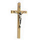 Crucifix décoration plexiglas paillettes dorées 25 cm s3