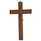 Crucifijo barnizado fresno Cristo corona dorada 27 cm s4