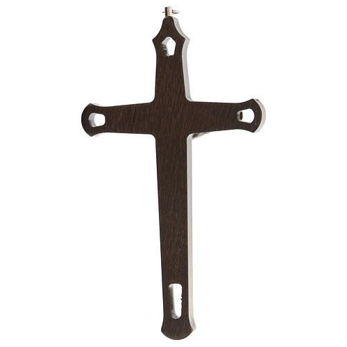 Wall crucifix colored decorations Christ metal dark wood 20 cm 4