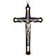 Wall crucifix colored decorations Christ metal dark wood 20 cm s1