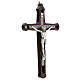 Wall crucifix colored decorations Christ metal dark wood 20 cm s3
