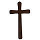 Crucifix décorations bois foncé Christ métal 20 cm s4