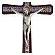 Dark wood wall crucifix metal Christ 20 cm s2