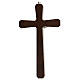 Dark wood wall crucifix metal Christ 20 cm s4