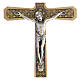 Crucifixo de madeira clara para pendurar decoração floral 20X11,3 cm s2