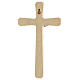 Light wood wall crucifix with floral decoration 20 cm s4