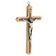 Crucifix floral decoration light wood Christ 20 cm  s3