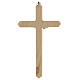 Crucifijo motivo floral madera clara Cristo 20 cm s4