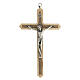 Crucifix décoration florale bois clair Christ 20 cm s1