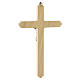 Crocifisso decoro floreale legno chiaro Cristo 20 cm  s4