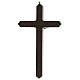 Crucifixo com anel madeira escura Corpo de Jesus INRI metal 20x11,7 cm s4