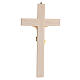 Crucifix blanc peint main bois de frêne et résine 30 cm s4