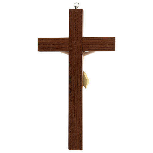 Crucifix frêne Jésus résine bois frêne verni 30 cm 4