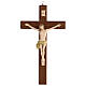 Crucifix frêne Jésus résine bois frêne verni 30 cm s1