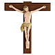 Crucifix frêne Jésus résine bois frêne verni 30 cm s2
