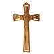 Crucifijo madera perforado Jesús plateado 26 cm s4