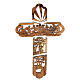 Olivewood crucifix with cut-out scene of the Last Supper 30x20 cm s1