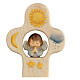 Cross with praying angel, Val Gardena, painted maple wood s2