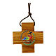 Croce collana logo ufficiale Giubileo 2025 legno d'ulivo 4 cm s1
