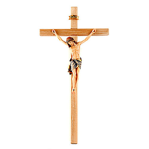 Krucyfiks pomalowany krzyż prosty 1