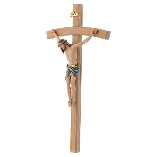Krucyfiks Siena pomalowany krzyż z wygiętymi ramionami 2