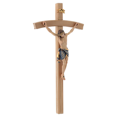 Krucyfiks Siena pomalowany krzyż z wygiętymi ramionami 3