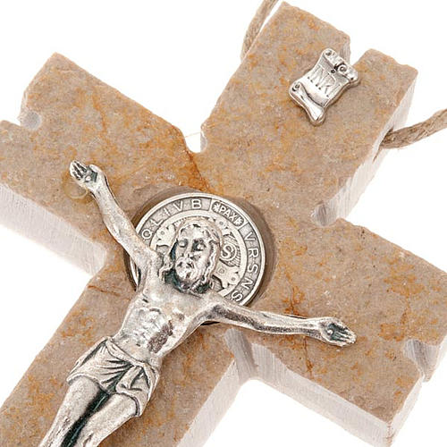 Kruzifix Medjugorje aus Stein Heilig Benedictus 4