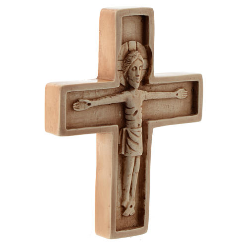 Kruzifix aus elfenbeinfarbigen Stein, Bethleem. 3