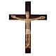 Crucifix in stone on wood H34cm Bethléem s1