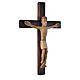 Crucifix in stone on wood H34cm Bethléem s2