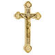 Lourdes crucifix in ivory-painted stone by Bethlehem French nuns 25x15 cm s4