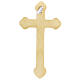 Lourdes crucifix in ivory-painted stone by Bethlehem French nuns 25x15 cm s5