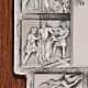 Silver crucifix on wooden cross with Way of the Cross, 14 statio s7