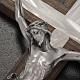 Crucifix bois et métal décor simili nacre s3