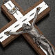 Crucifix in walnut wood and silver metal s2