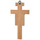 Crucifix bois de chêne, corps argenté 20 cm s3