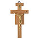 Crucifix bois de chêne, corps argenté 20 cm s4