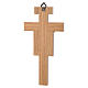 Crucifix bois de chêne, corps argenté 20 cm s6