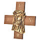 Crucifix bois de noix visage Christ s4