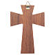Crucifix in walnut wood with silver body 10cm s2