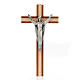 Crucifix in mahogany and pine wood, Resurrected Christ s1