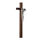 Cristo resucitado, cruz madera de nogal delgado s2