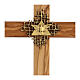 Cruz de madera de olivo del Espíritu Santo dorado s2
