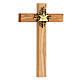 Cruz de madera de olivo del Espíritu Santo dorado s3