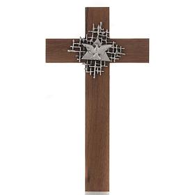 Cruz de madera nogal Padre y el Espíritu Santo