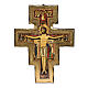 Saint Damien crucifix in wood with irregular edges s1