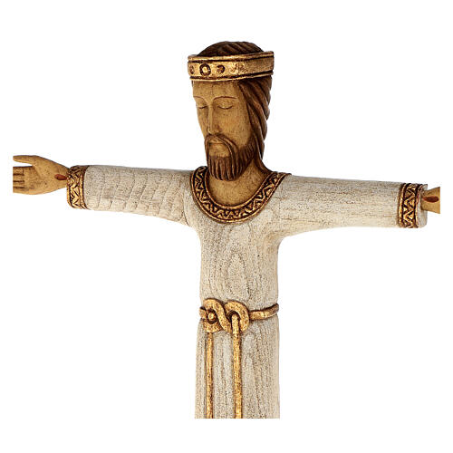 Christ Priest and King, wooden crucifix, Monastery of Bethleem, France, 60 cm 4