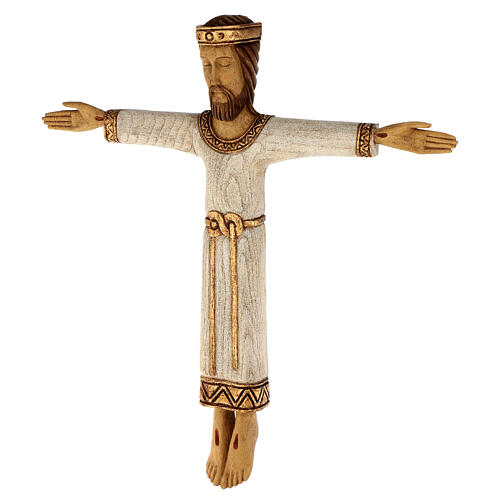 Christ Priest and King, wooden crucifix, Monastery of Bethleem, France, 60 cm 5