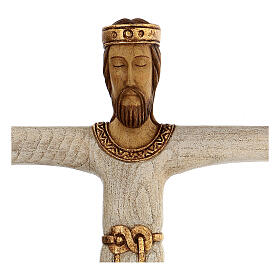 Crucifix Christ Prêtre et Roi bois Atelier Saint Joseph monastère de Bethléem 60 cm