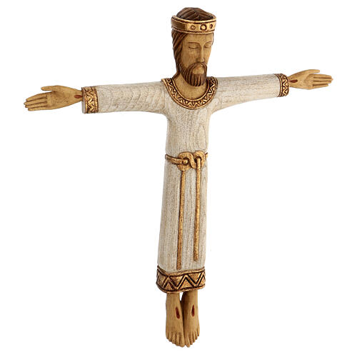 Wood Cross Christ Priest and King Atelier Bethléem 60 cm 3